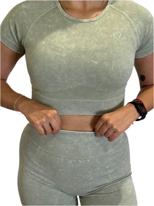Washed Seamless Crop Top